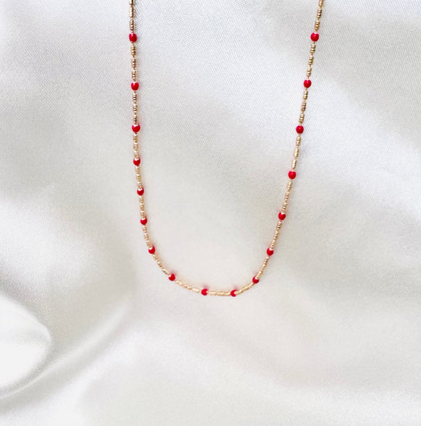 Gargantilla fina granate