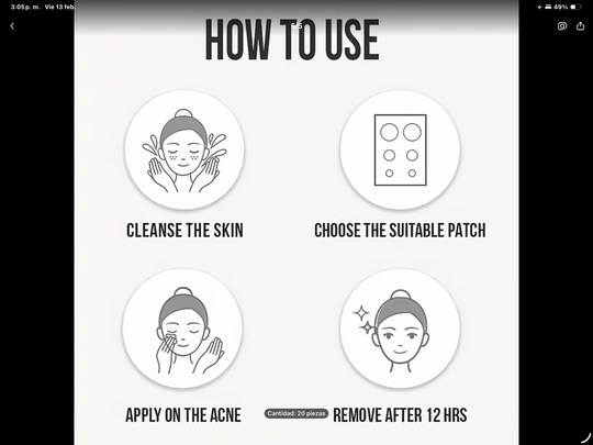 Parches para grano Kawaii