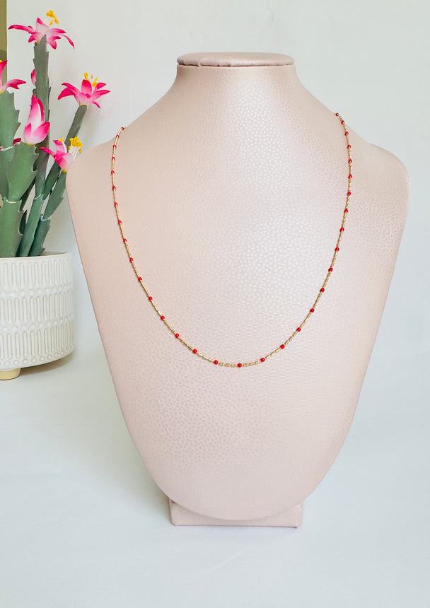 Gargantilla fina granate