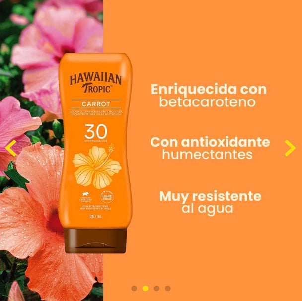 Loción bronceadora HAWAIIAN tropic 240ml